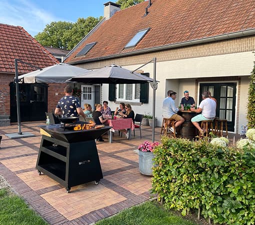 corten steel bbq grill gardens