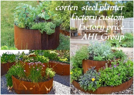 Corten steel planter boxes for sale